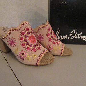 Sam Edelman Pink and Tan Wedges